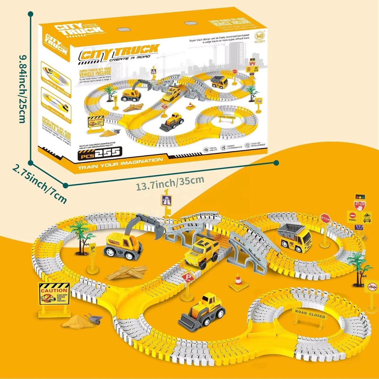 Multi Functional Children's Puzzle Assembly Track Toy