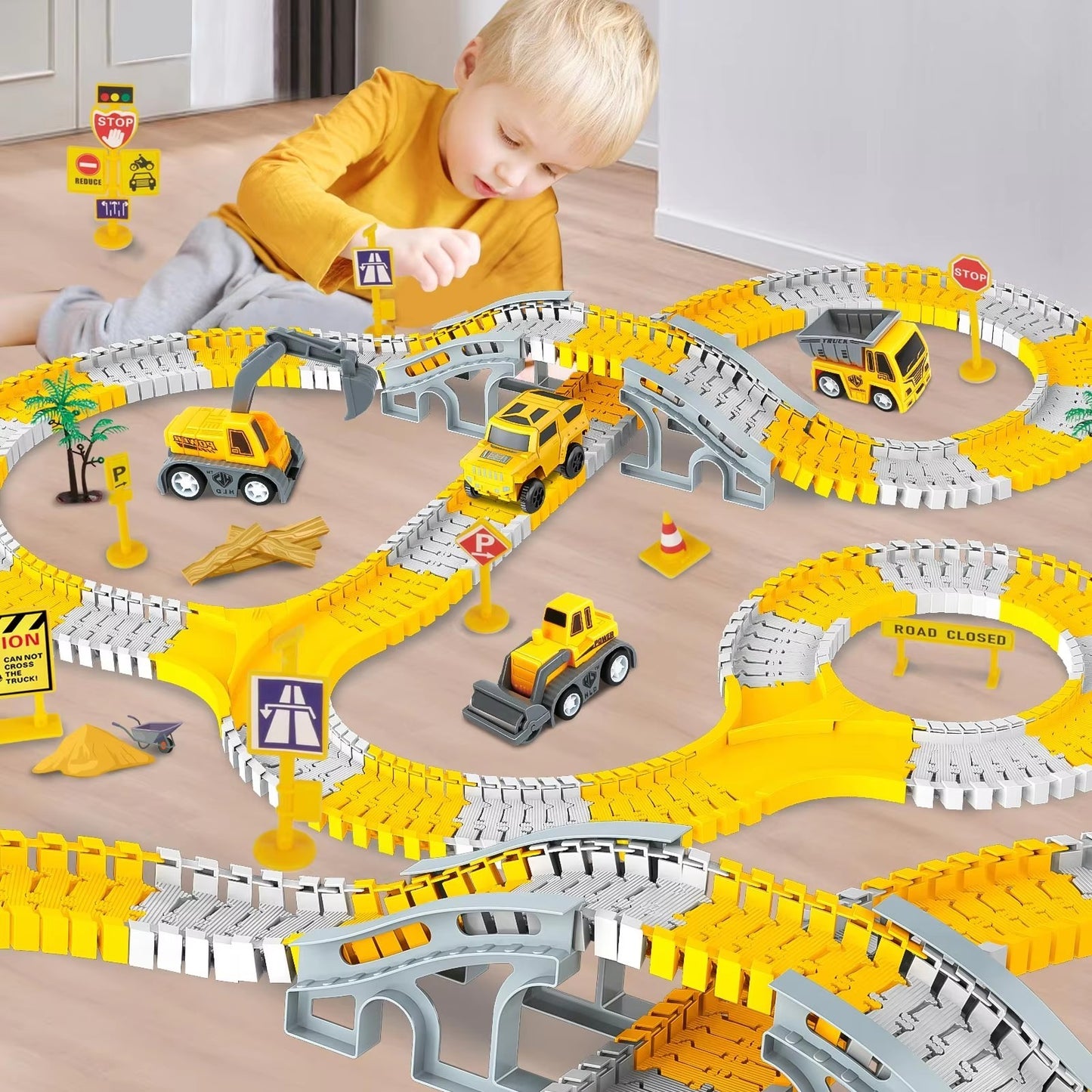 Multi Functional Children's Puzzle Assembly Track Toy