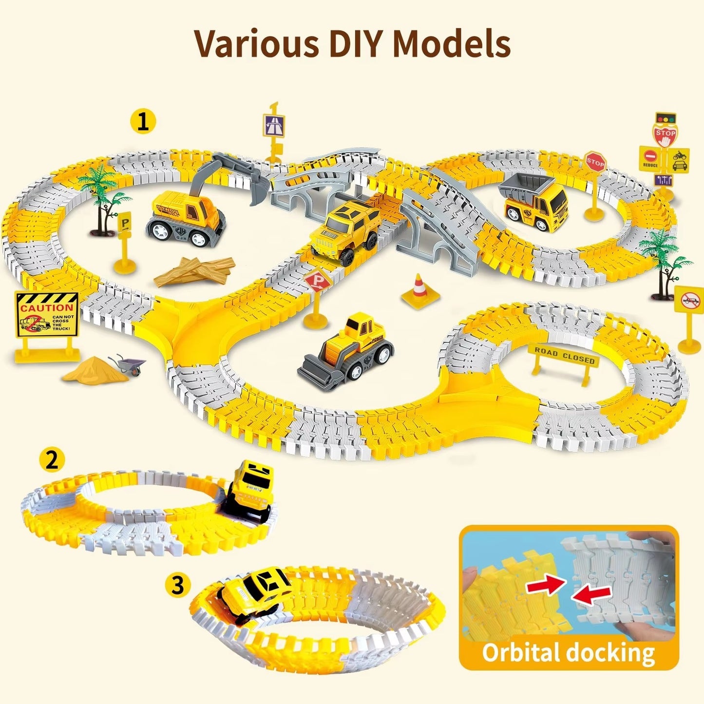 Multi Functional Children's Puzzle Assembly Track Toy